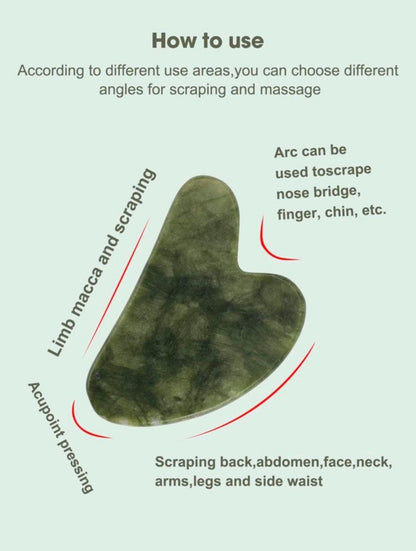 Gua Sha en Jade Naturel