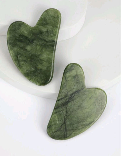 Gua Sha en Jade Naturel