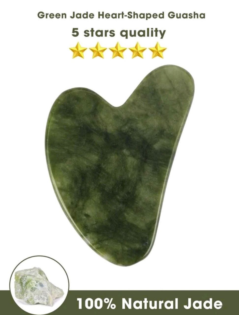 Gua Sha en Jade Naturel